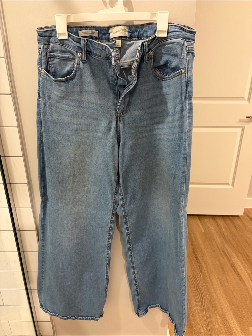 Light Blue women’s high rise wide leg